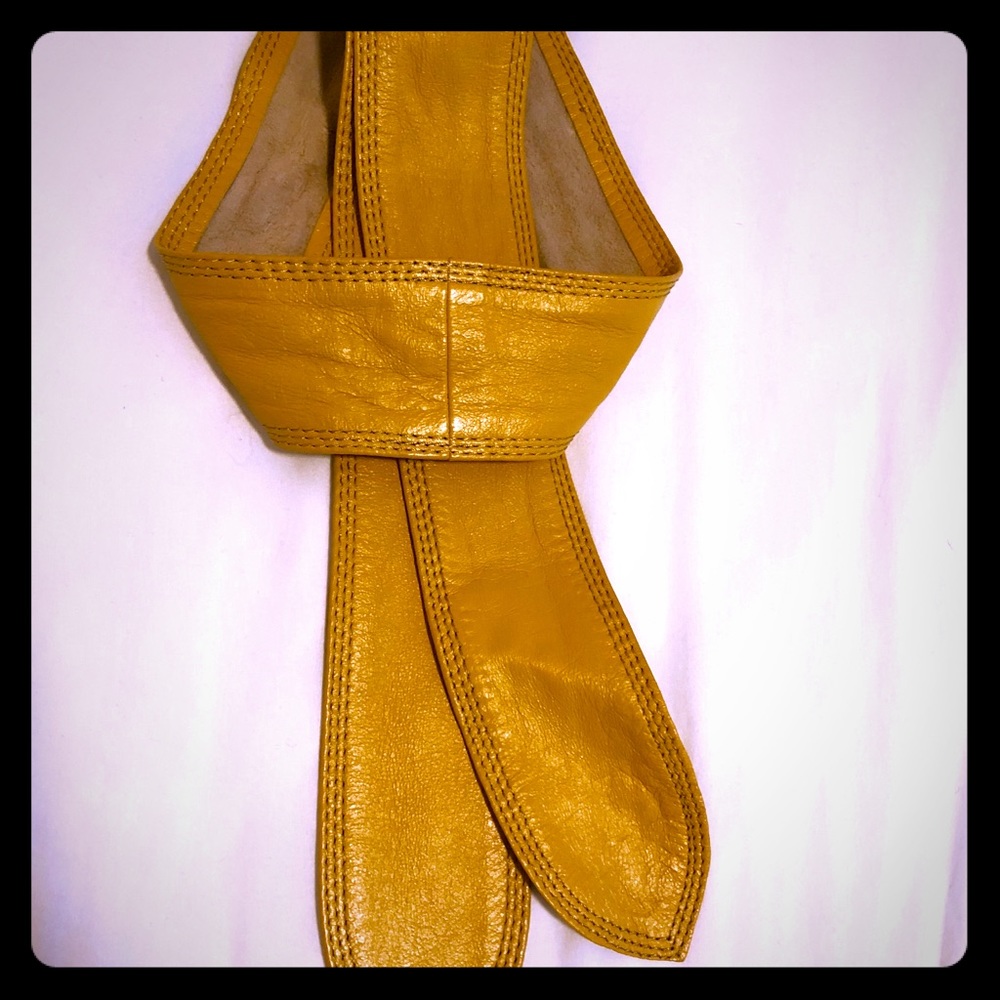 52" real leather vintage Calvin Klein belt/sash